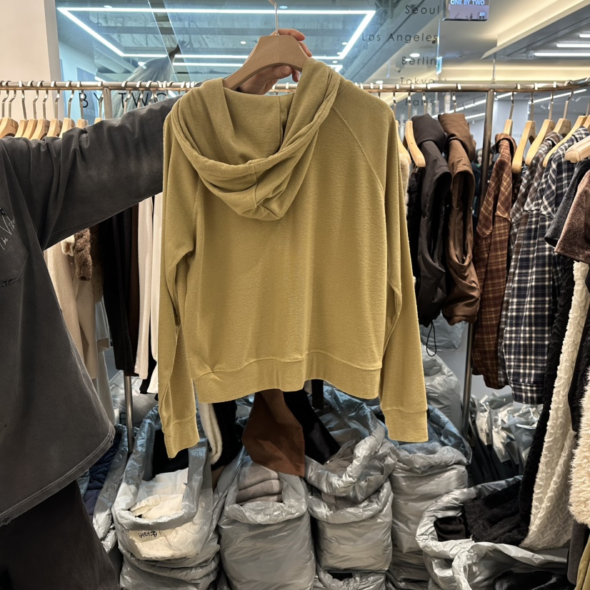 HONG.U韓國直郵㊣女士新款推薦休閑熱賣25秋冬衛衣連帽拉鏈衫HONG.U衛衣