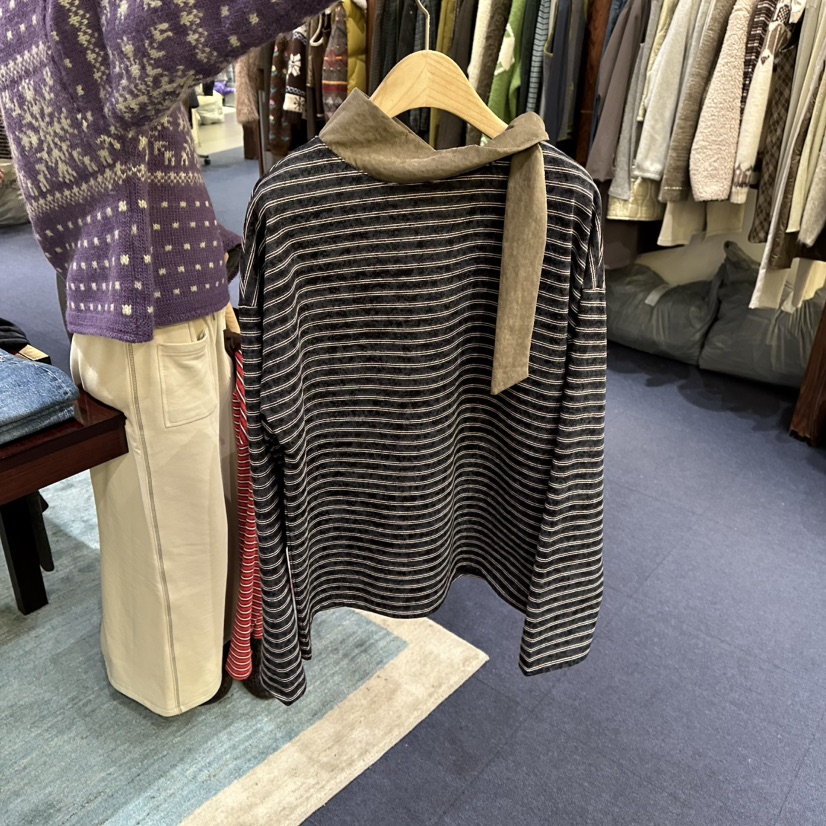 FURE東大門㊣直郵女士新品時尚休閑職業熱賣真品針織衫圍巾FURE針織衫圖色1