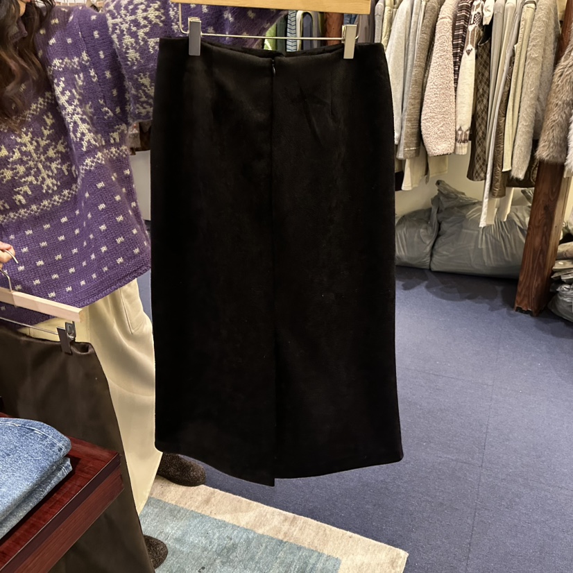 FURE東大門㊣直郵女裝新款休閑推薦真品25秋冬熱賣長裙麂皮FURE長裙