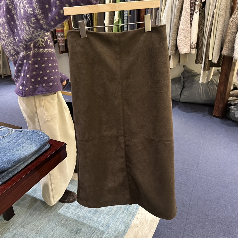 FURE東大門㊣直郵女裝新款休閑推薦真品25秋冬熱賣長裙麂皮FURE長裙圖色1
