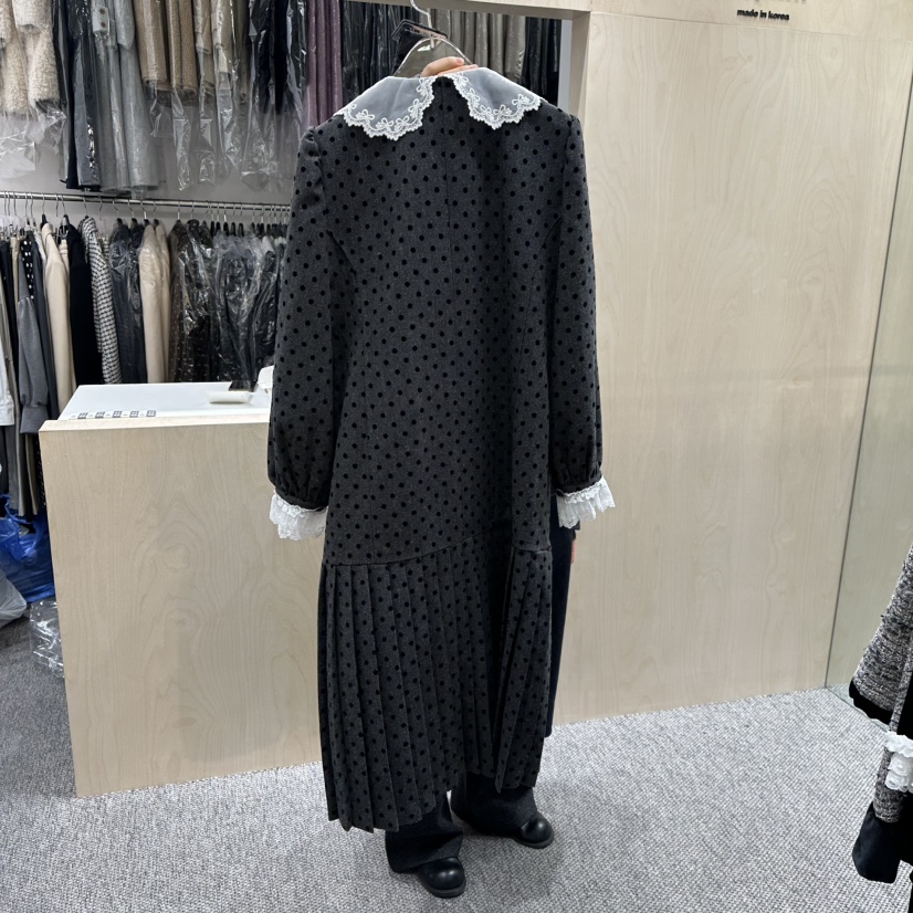 ANNA VERRY-P東大門㊣直郵女士新品時尚25秋冬連衣裙褶裥ANNA VERRY-P連衣裙