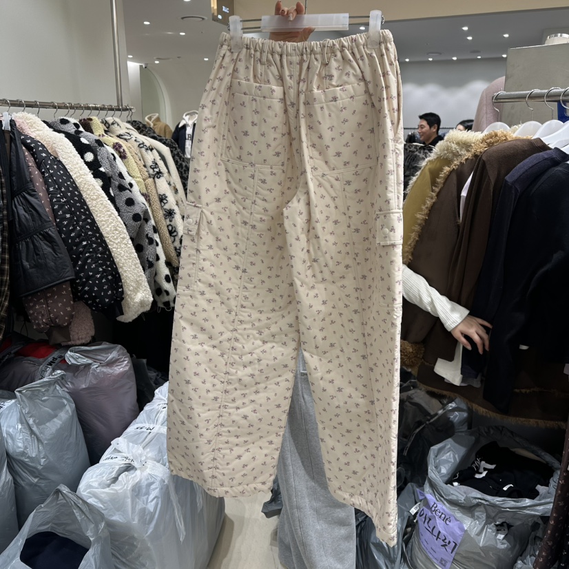 BENE韓國直郵㊣女裝新款推薦熱賣職業人氣真品休閑褲花朵絎縫BENE休閑褲