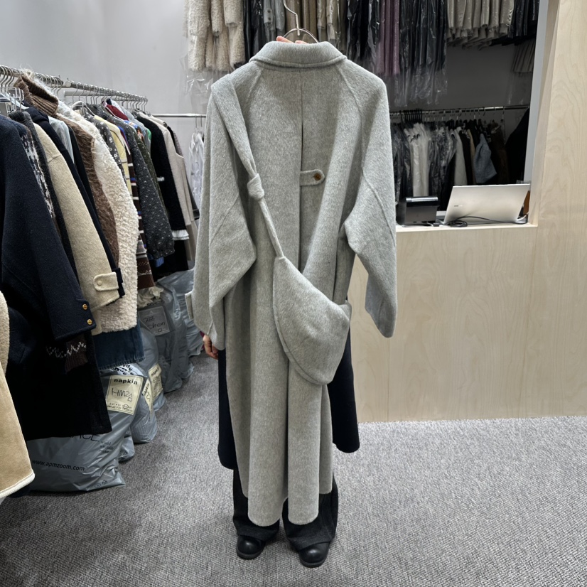 ANNA VERRY-P韓國直郵㊣女裝新品真品25秋冬中長款大衣不含包ANNA VERRY-P中長款大衣