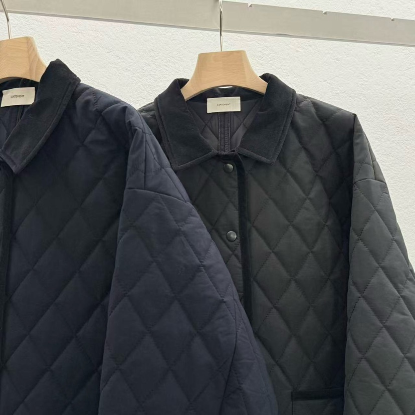 STATEMENT韓國代購㊣女士新品時尚25秋冬人氣真品職業短款棉服STATEMENT短款棉服