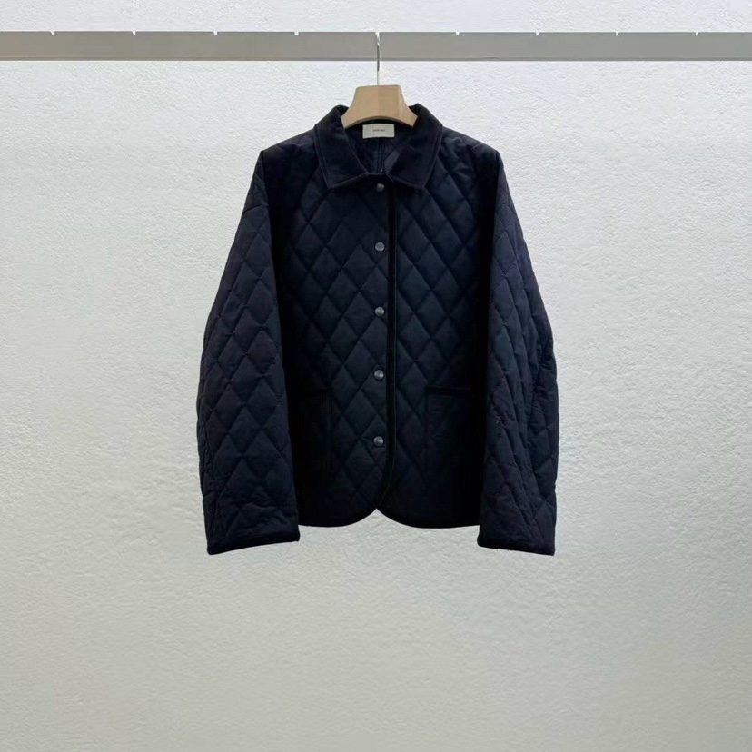 STATEMENT韓國代購㊣女士新品時尚25秋冬人氣真品職業短款棉服STATEMENT短款棉服圖色2深藍色