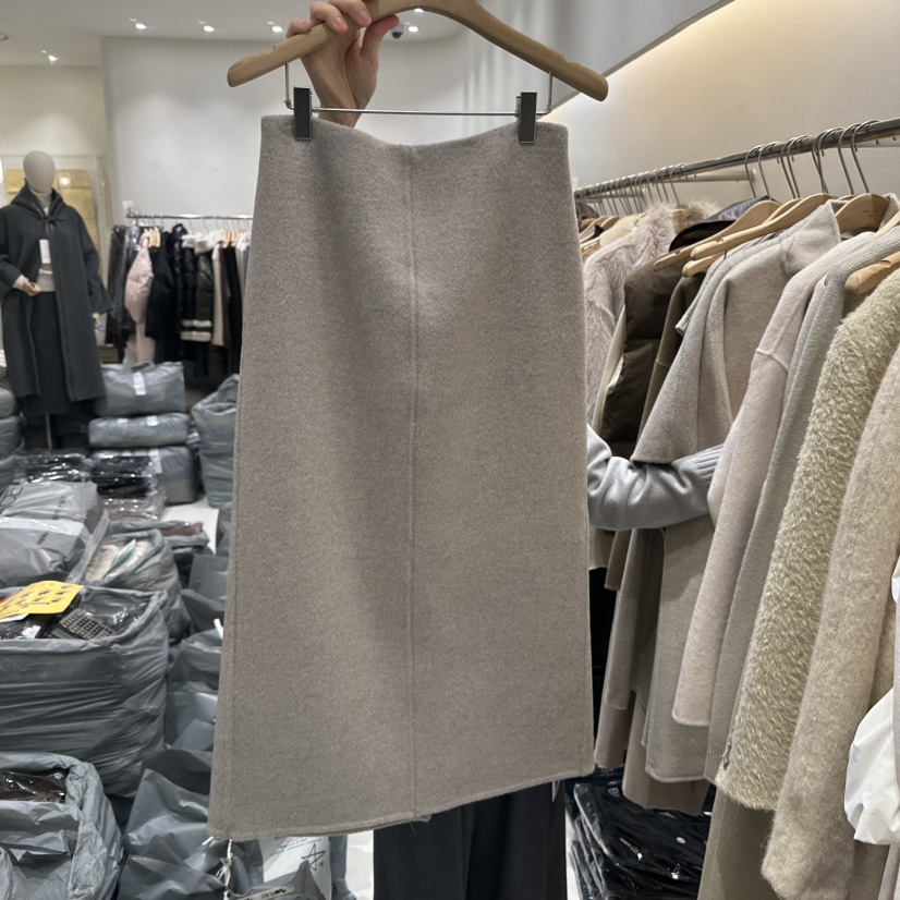 BLUEI-D韓國代購㊣女士新品真品職業25秋冬熱賣時尚人氣長裙Blue i-d長裙圖色1米色