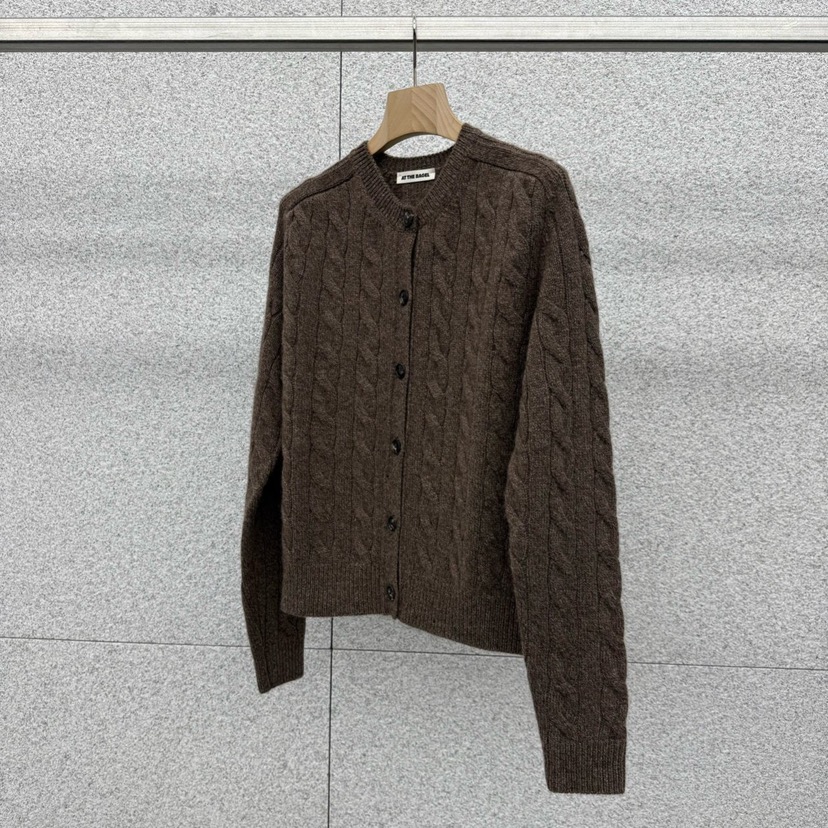 AT THE BAGEL東大門㊣代購女士新品時尚熱賣真品25秋冬針織衫AT THE BAGEL針織衫圖色2棕色