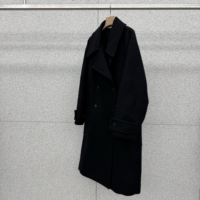 AT THE BAGEL韓國直郵㊣女士新款25秋冬休閑職業中長款大衣AT THE BAGEL中長款大衣圖色2深藍色