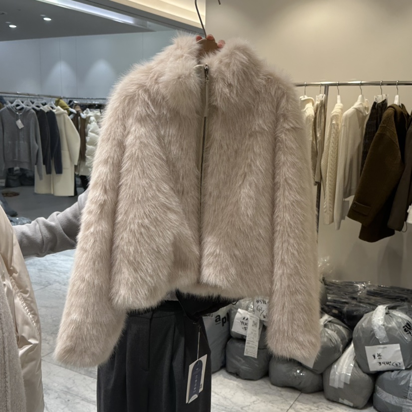 BLUEI-D東大門㊣直郵女裝新款時尚職業休閑推薦熱賣25秋冬夾克Blue i-d夾克圖色3象牙白