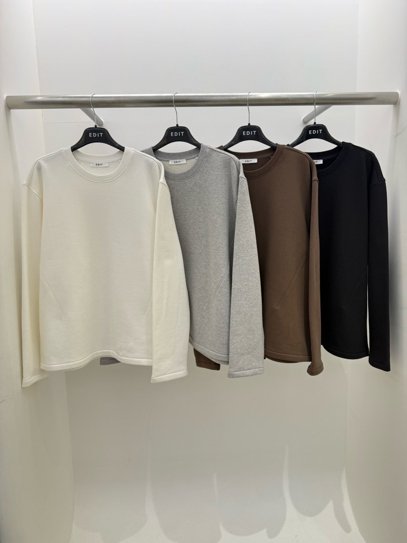 EDIT韓國代購㊣女裝新款推薦熱賣人氣職業真品25秋冬長袖T恤EDIT長袖T恤圖色2左二色