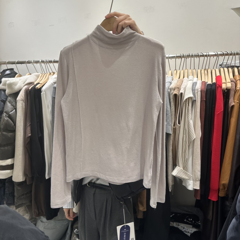 BLUEI-D韓國直郵㊣女士新款25秋冬休閑真品熱賣推薦長袖T恤Blue i-d長袖T恤圖色2米色