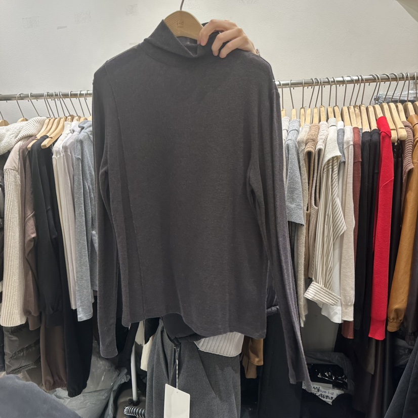 BLUEI-D韓國直郵㊣女士新款25秋冬休閑真品熱賣推薦長袖T恤Blue i-d長袖T恤圖色4墨色