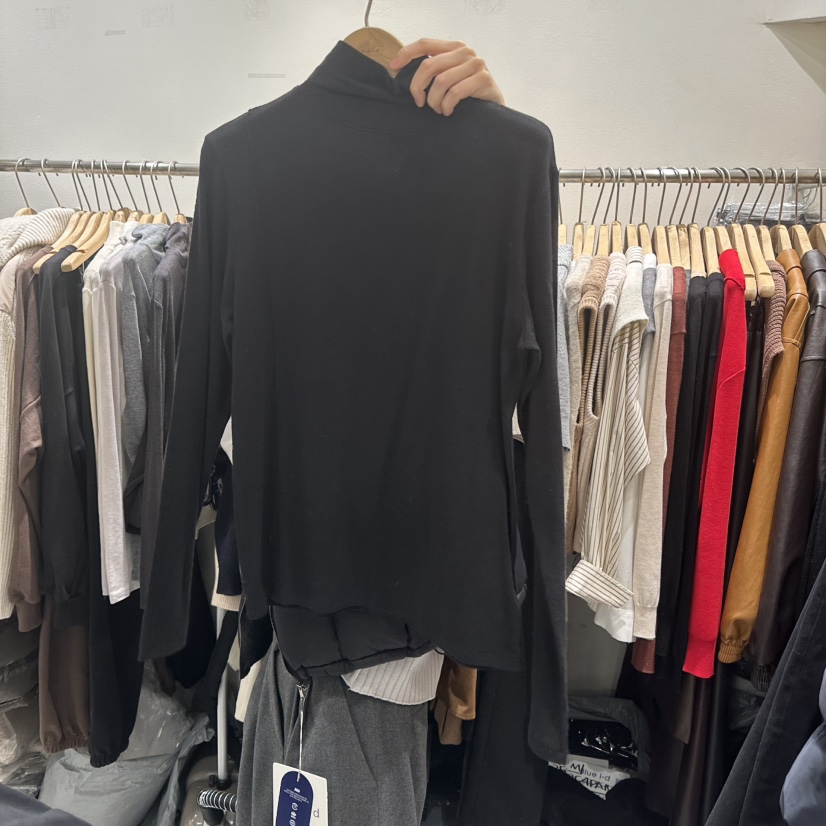 BLUEI-D韓國直郵㊣女士新款25秋冬休閑真品熱賣推薦長袖T恤Blue i-d長袖T恤圖色5黑色