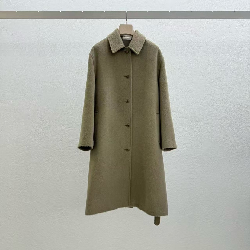 STATEMENT東大門㊣直郵女裝新款休閑人氣25秋冬中長款大衣含腰帶STATEMENT中長款大衣