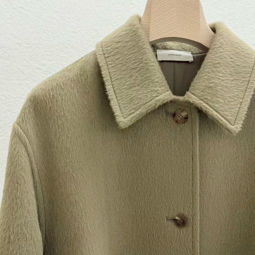 STATEMENT東大門㊣直郵女裝新款休閑人氣25秋冬中長款大衣含腰帶STATEMENT中長款大衣