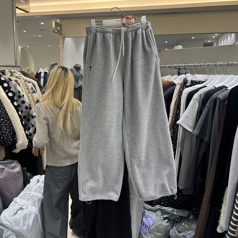 BENE東大門㊣代購女士新品真品時尚職業人氣休閑褲加絨刺繡BENE休閑褲圖色3