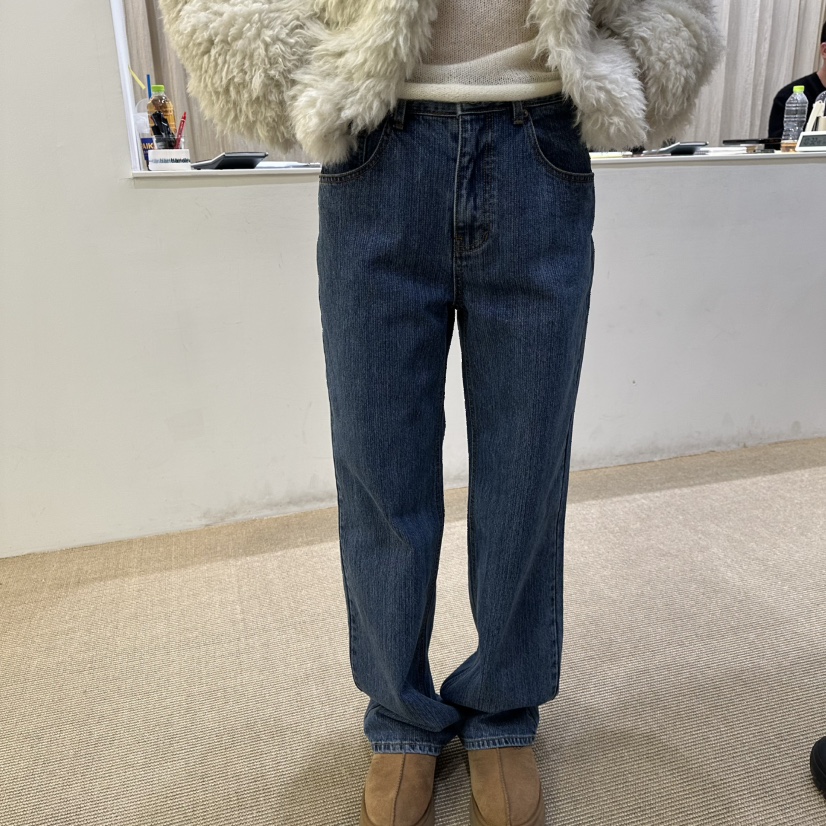 VEGETABLE東大門㊣代購女裝新款人氣熱賣25秋冬職業真品牛仔褲VEGETABLE牛仔褲圖色1