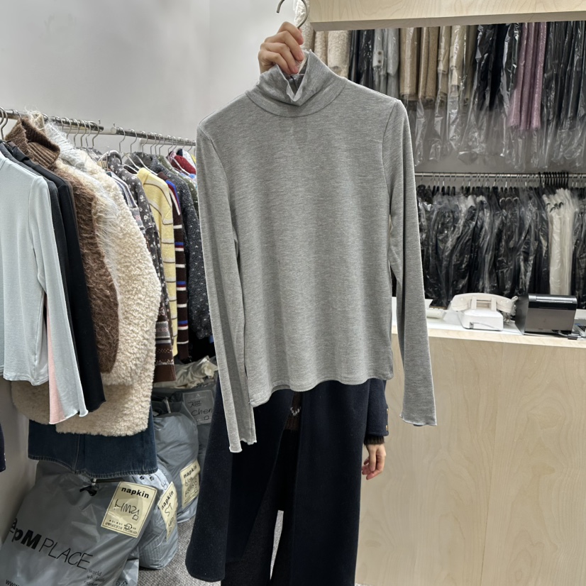 ANNA VERRY-P東大門㊣代購女裝新款時尚熱賣休閑長袖T恤天絲ANNA VERRY-P長袖T恤圖色2