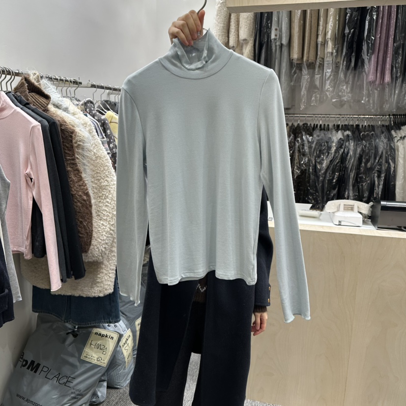 ANNA VERRY-P東大門㊣代購女裝新款時尚熱賣休閑長袖T恤天絲ANNA VERRY-P長袖T恤圖色3