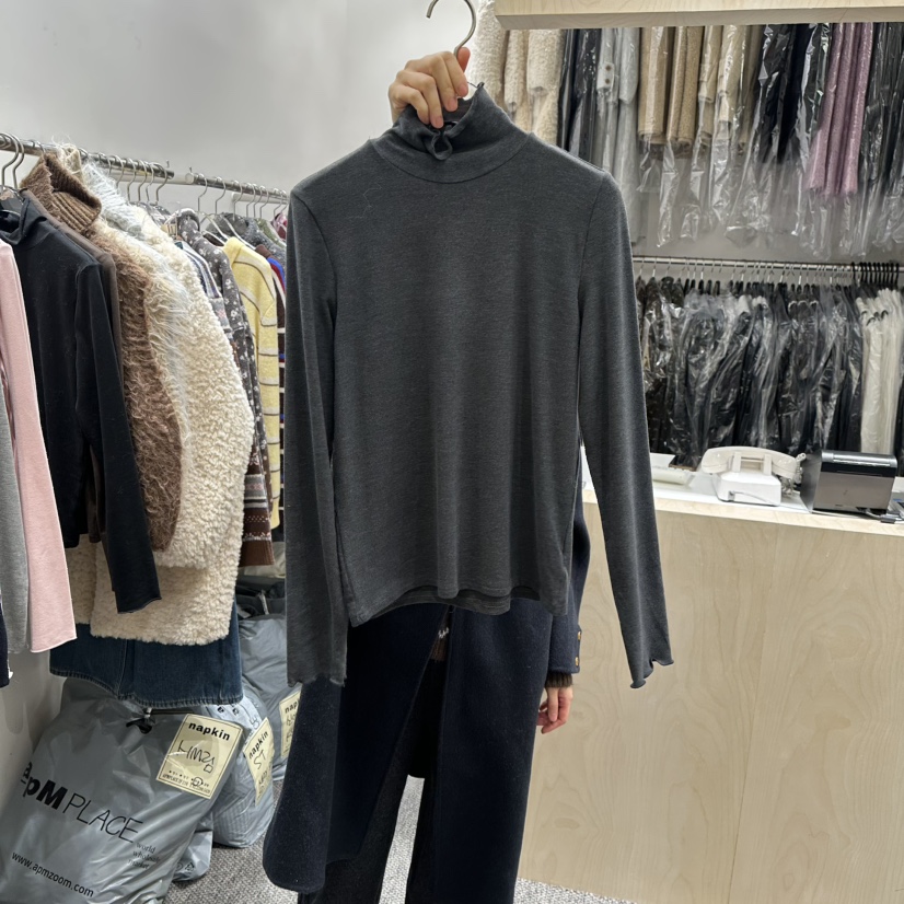 ANNA VERRY-P東大門㊣代購女裝新款時尚熱賣休閑長袖T恤天絲ANNA VERRY-P長袖T恤圖色5