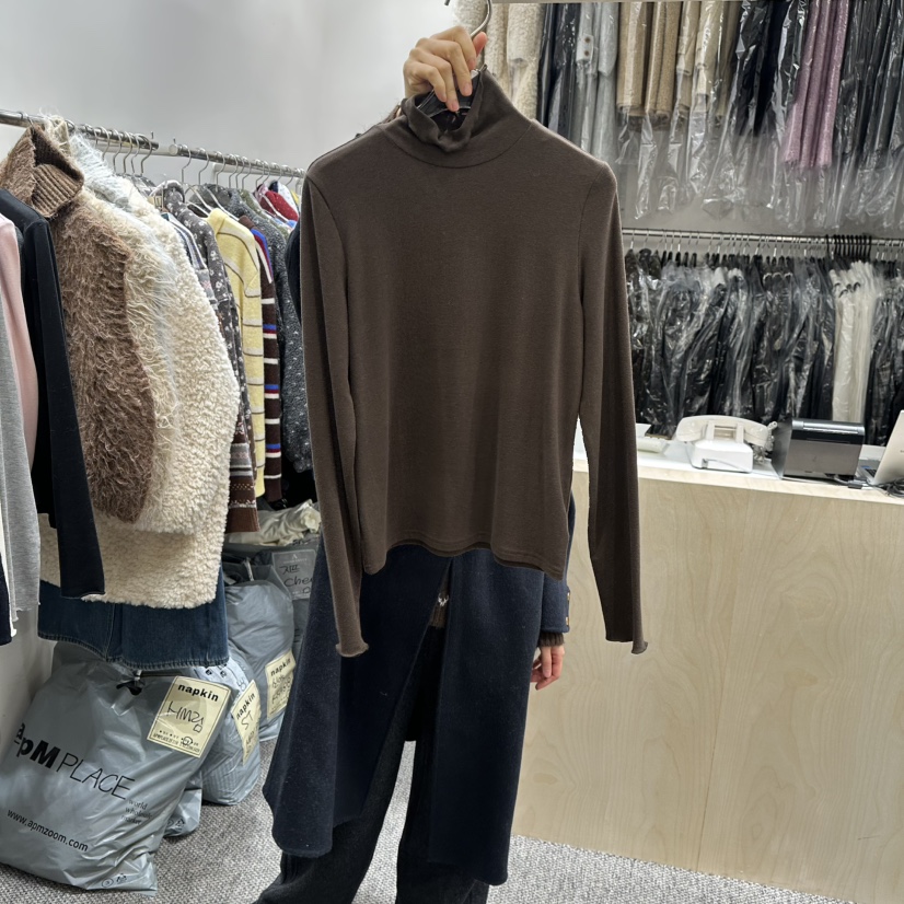 ANNA VERRY-P東大門㊣代購女裝新款時尚熱賣休閑長袖T恤天絲ANNA VERRY-P長袖T恤圖色7