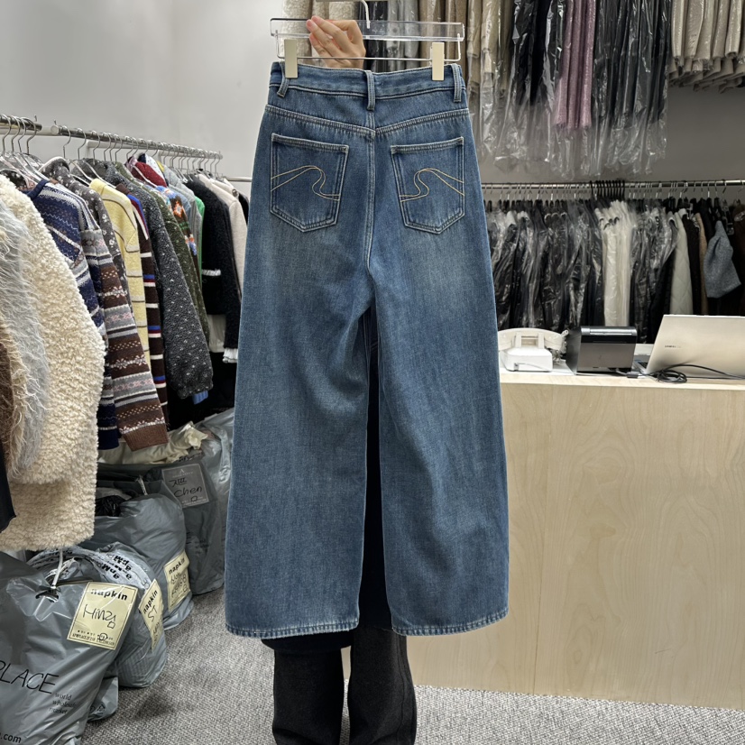 ANNA VERRY-P東大門㊣實拍女裝新款職業熱賣真品牛仔褲加絨ANNA VERRY-P牛仔褲