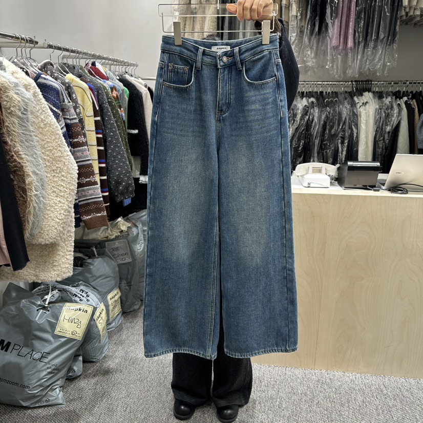 ANNA VERRY-P東大門㊣實拍女裝新款職業熱賣真品牛仔褲加絨ANNA VERRY-P牛仔褲圖色1