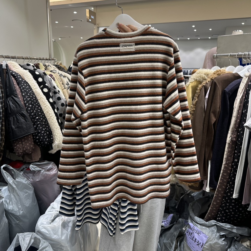 BENE韓國直郵㊣女裝新款推薦人氣職業休閑25秋冬真品針織衫BENE針織衫