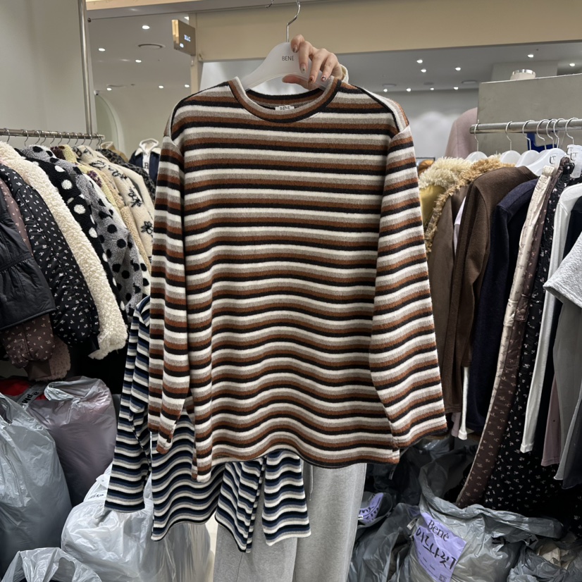 BENE韓國直郵㊣女裝新款推薦人氣職業休閑25秋冬真品針織衫BENE針織衫圖色2