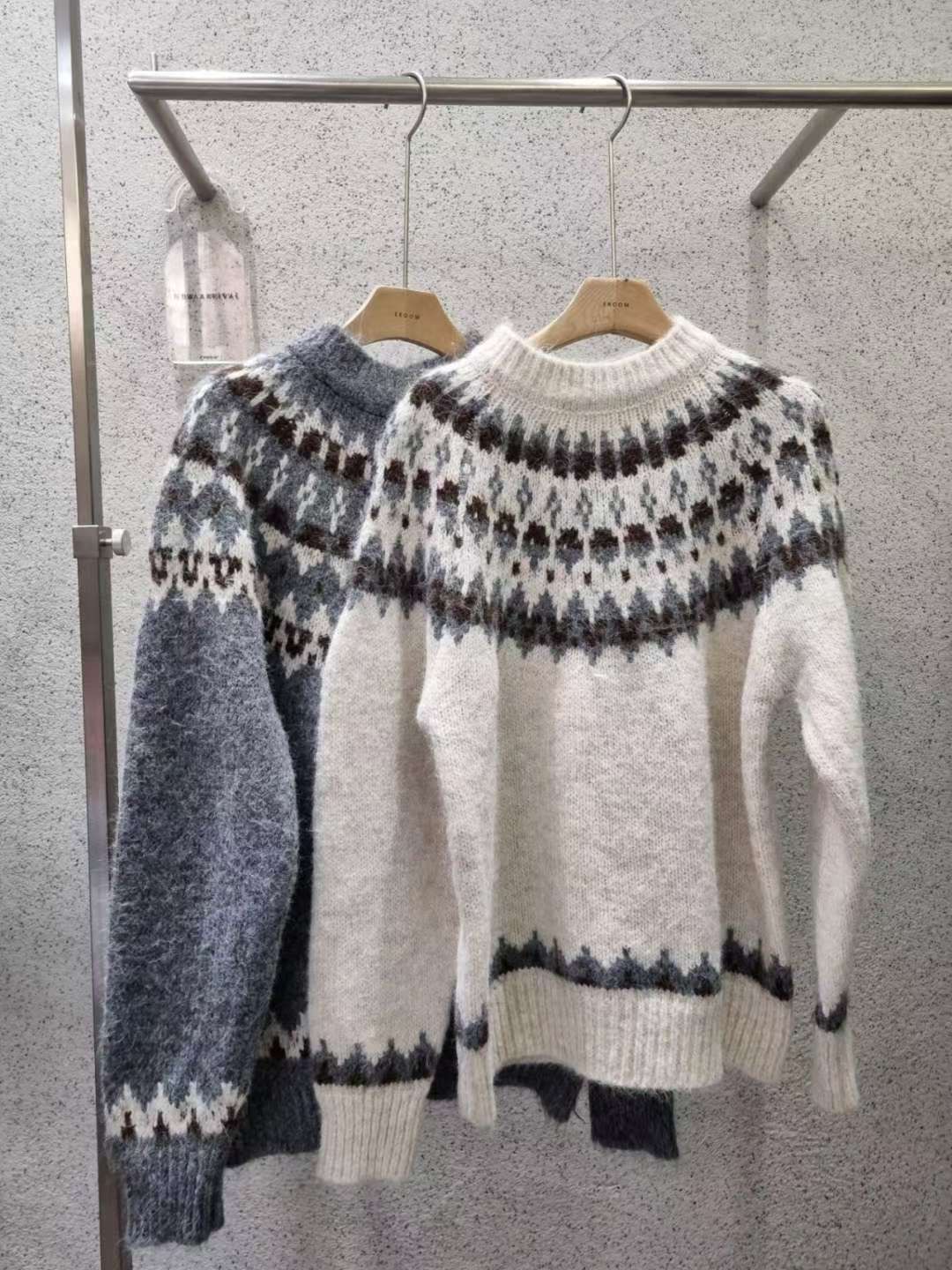 EROOM韓國代購㊣女士新品25秋冬推薦時尚真品熱賣人氣休閑毛衣EROOM毛衣圖色1左一色