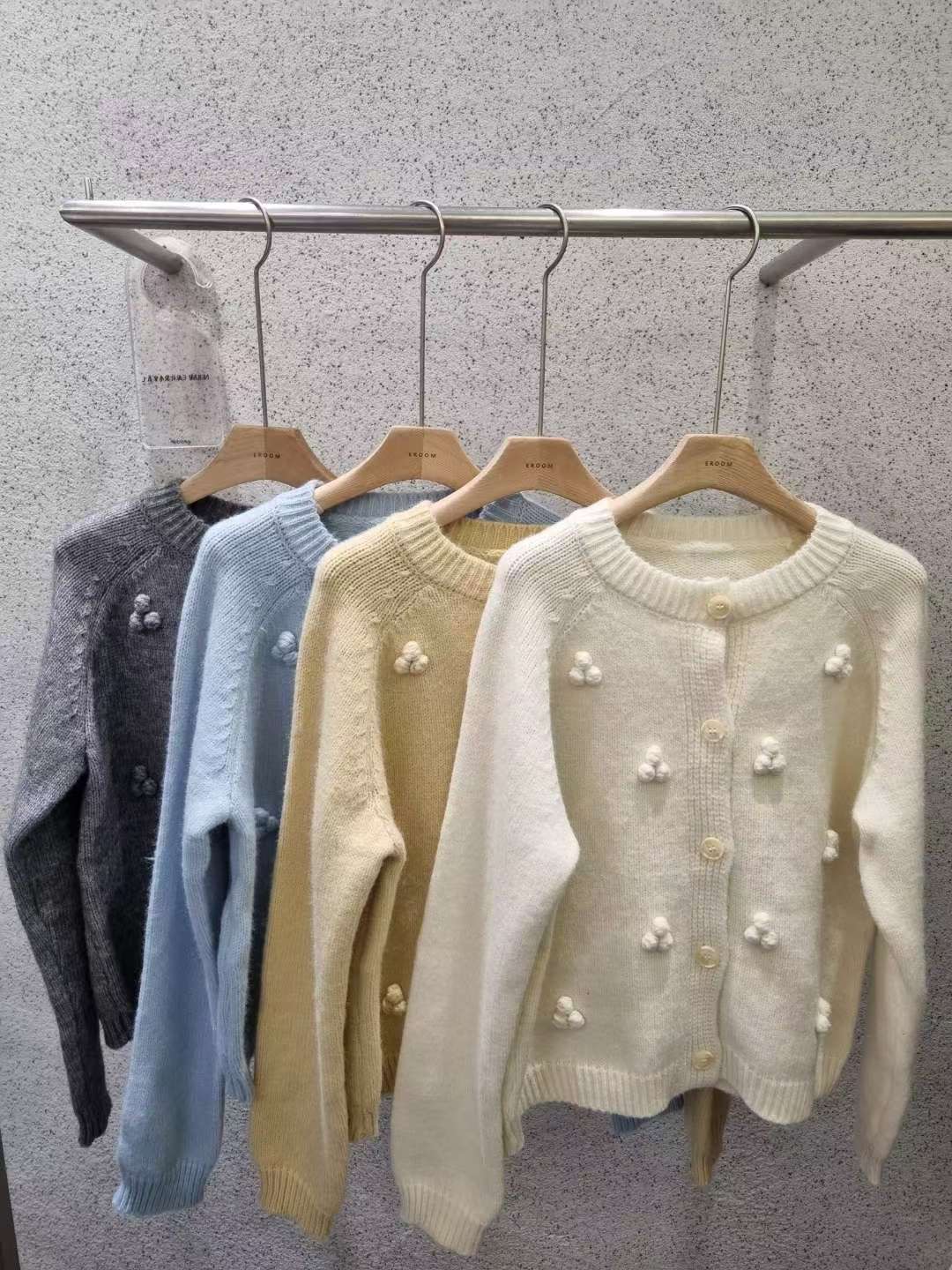 EROOM東大門㊣直郵女裝新款職業人氣真品熱賣25秋冬毛衣羊毛衫EROOM毛衣圖色2左二色