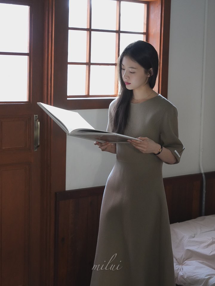 MILUI東大門㊣代購女裝新品時尚休閑人氣推薦25秋冬真品連衣裙MILUI連衣裙
