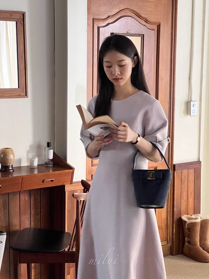 MILUI東大門㊣代購女裝新品時尚休閑人氣推薦25秋冬真品連衣裙MILUI連衣裙