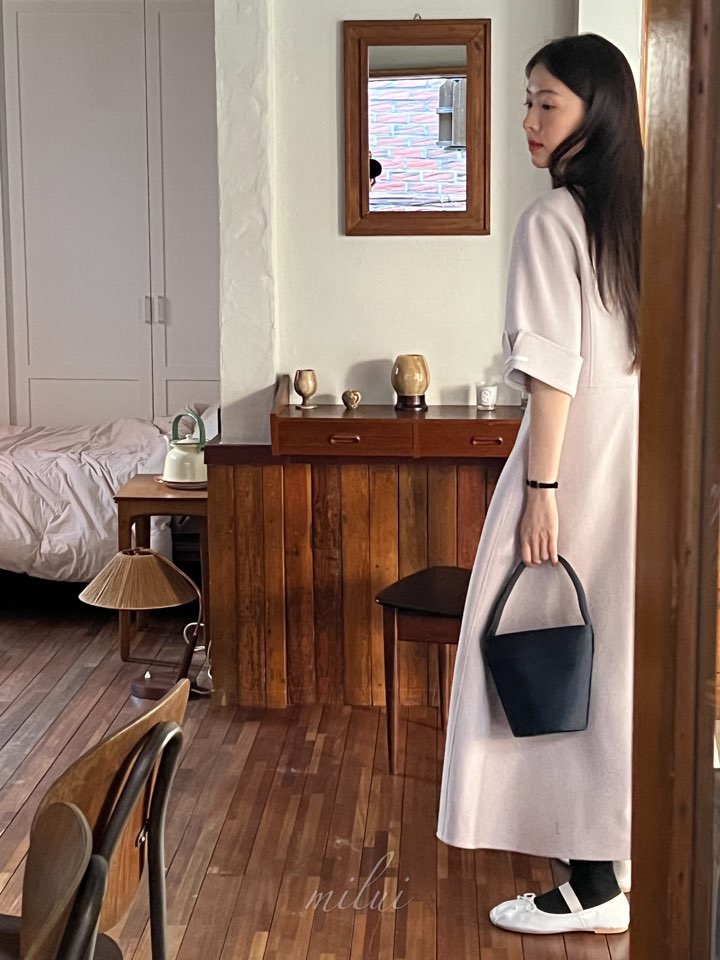 MILUI東大門㊣代購女裝新品時尚休閑人氣推薦25秋冬真品連衣裙MILUI連衣裙