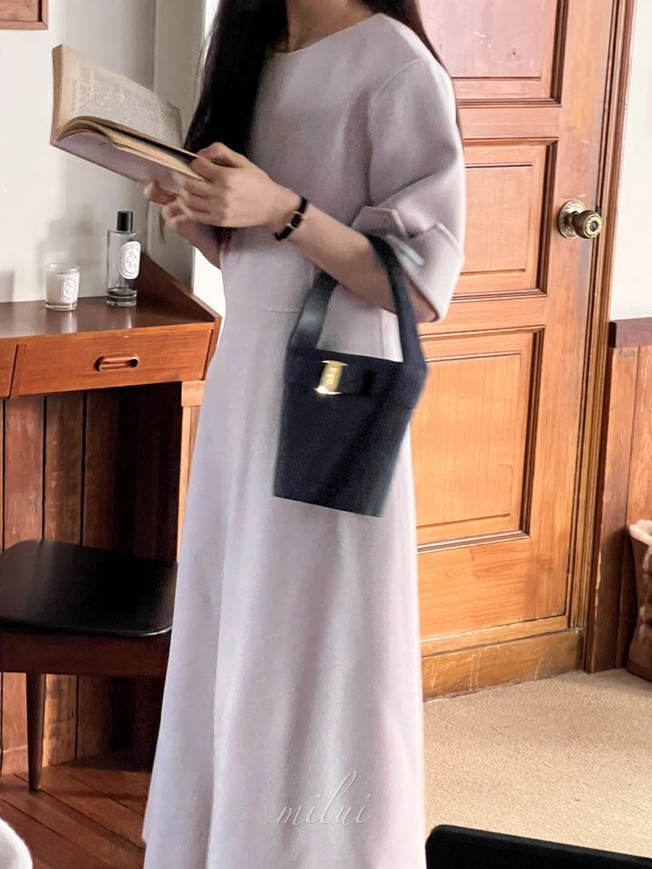 MILUI東大門㊣代購女裝新品時尚休閑人氣推薦25秋冬真品連衣裙MILUI連衣裙