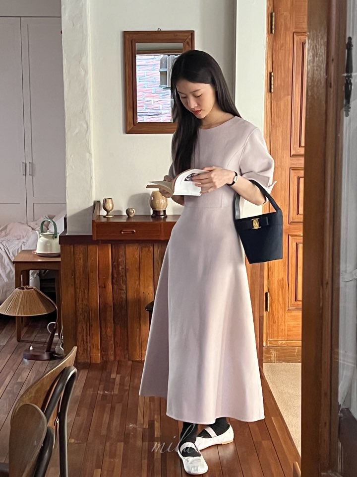 MILUI東大門㊣代購女裝新品時尚休閑人氣推薦25秋冬真品連衣裙MILUI連衣裙圖色1