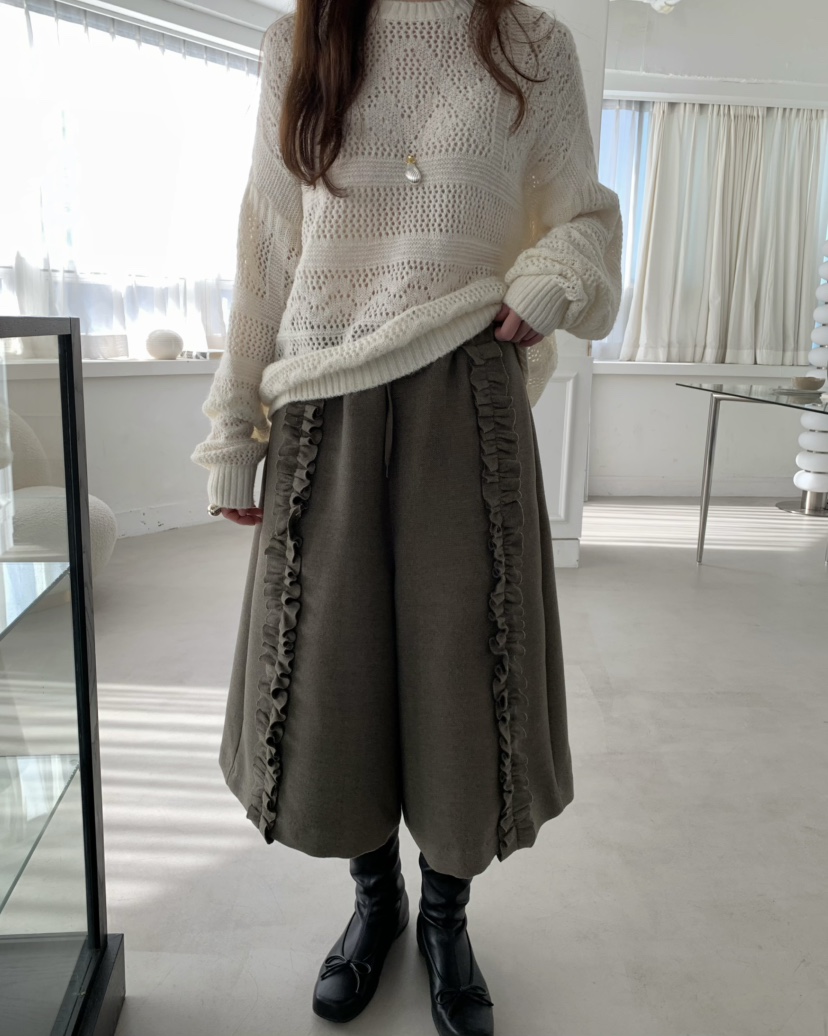 PEBBLE韓國代購㊣女裝新款人氣真品職業休閑推薦25秋冬短褲PEBBLE/LAYER短褲