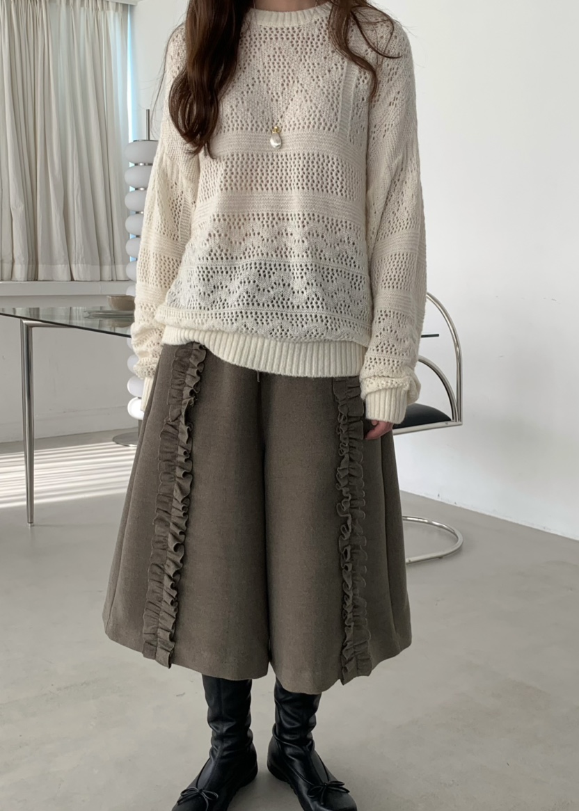 PEBBLE韓國代購㊣女裝新款人氣真品職業休閑推薦25秋冬短褲PEBBLE/LAYER短褲