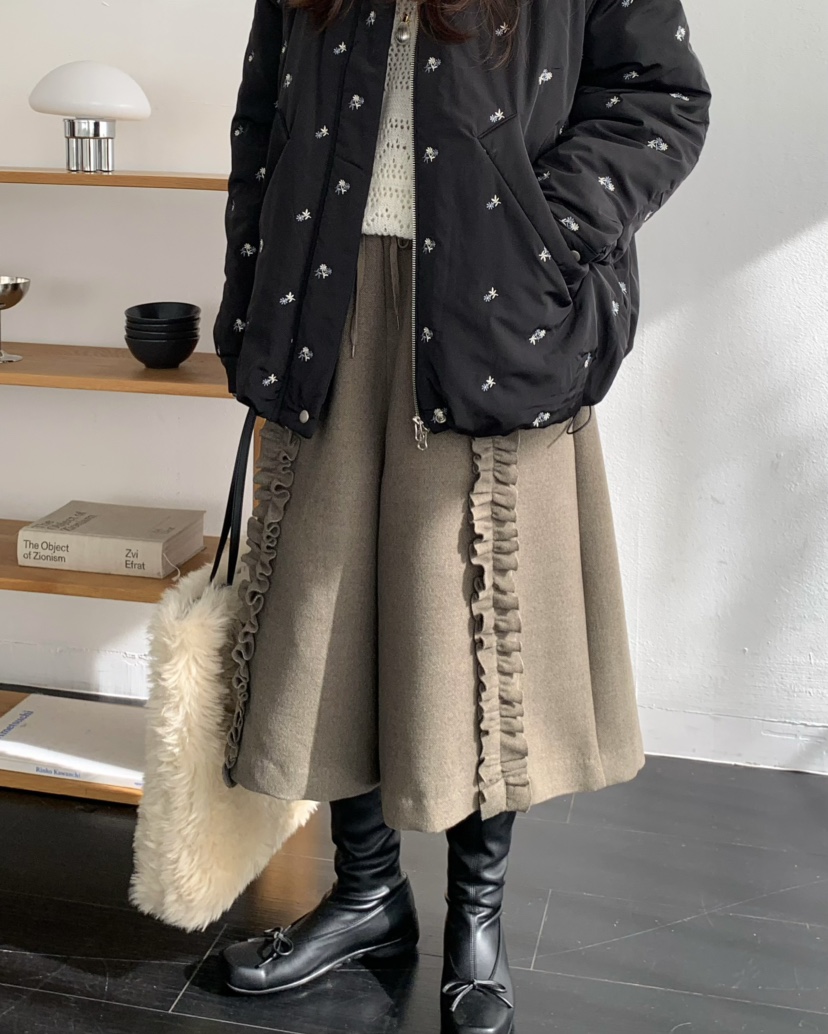 PEBBLE韓國代購㊣女裝新款人氣真品職業休閑推薦25秋冬短褲PEBBLE/LAYER短褲