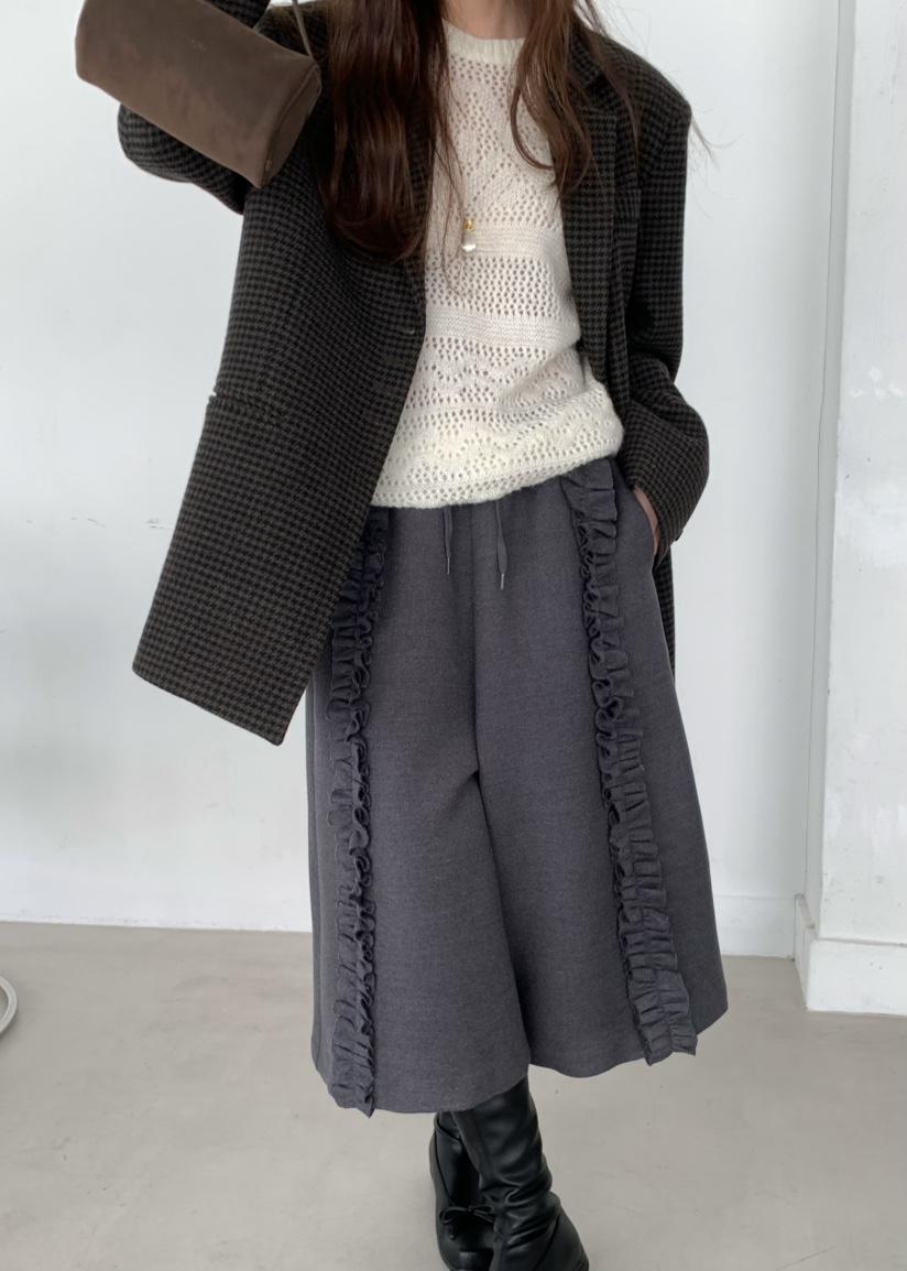 PEBBLE韓國代購㊣女裝新款人氣真品職業休閑推薦25秋冬短褲PEBBLE/LAYER短褲