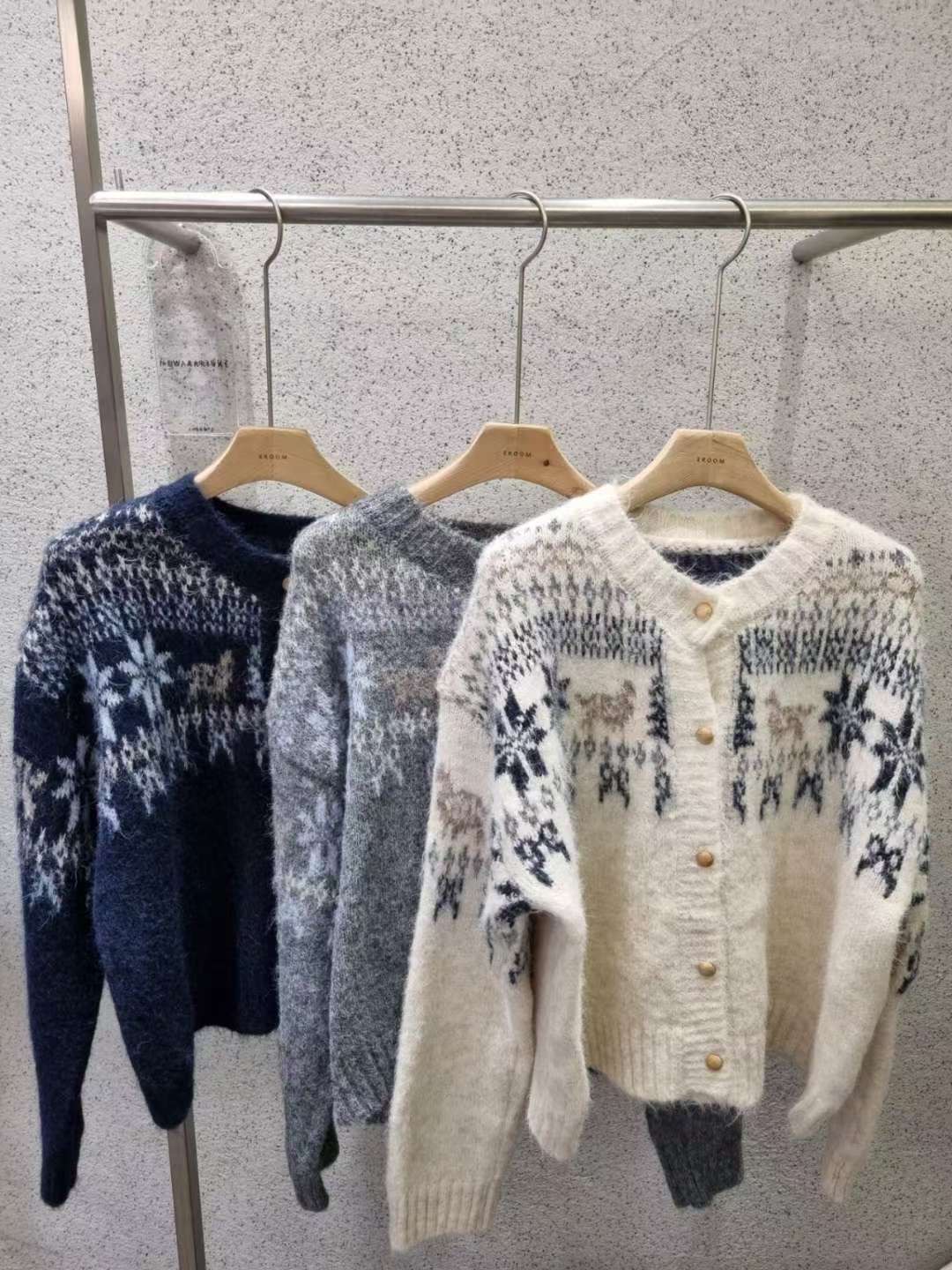 EROOM東大門㊣實拍女士新品真品25秋冬職業熱賣時尚人氣針織衫EROOM針織衫圖色1左一色