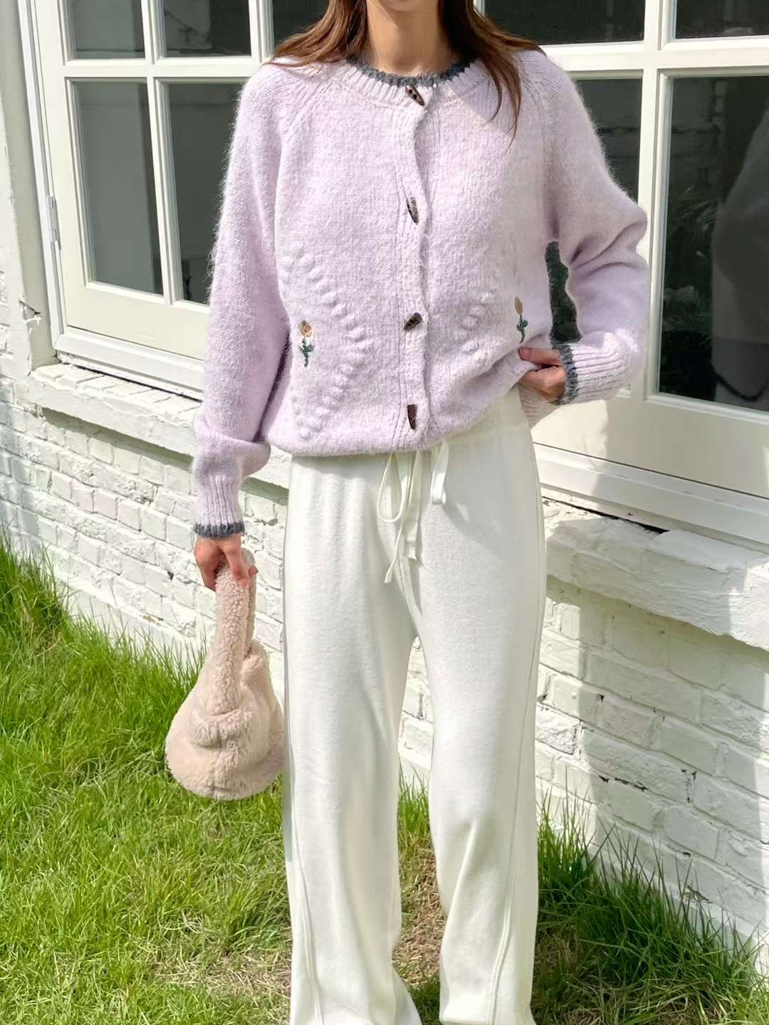 EROOM韓國直郵㊣女裝新款25秋冬職業人氣熱賣真品針織衫開衫EROOM針織衫圖色2