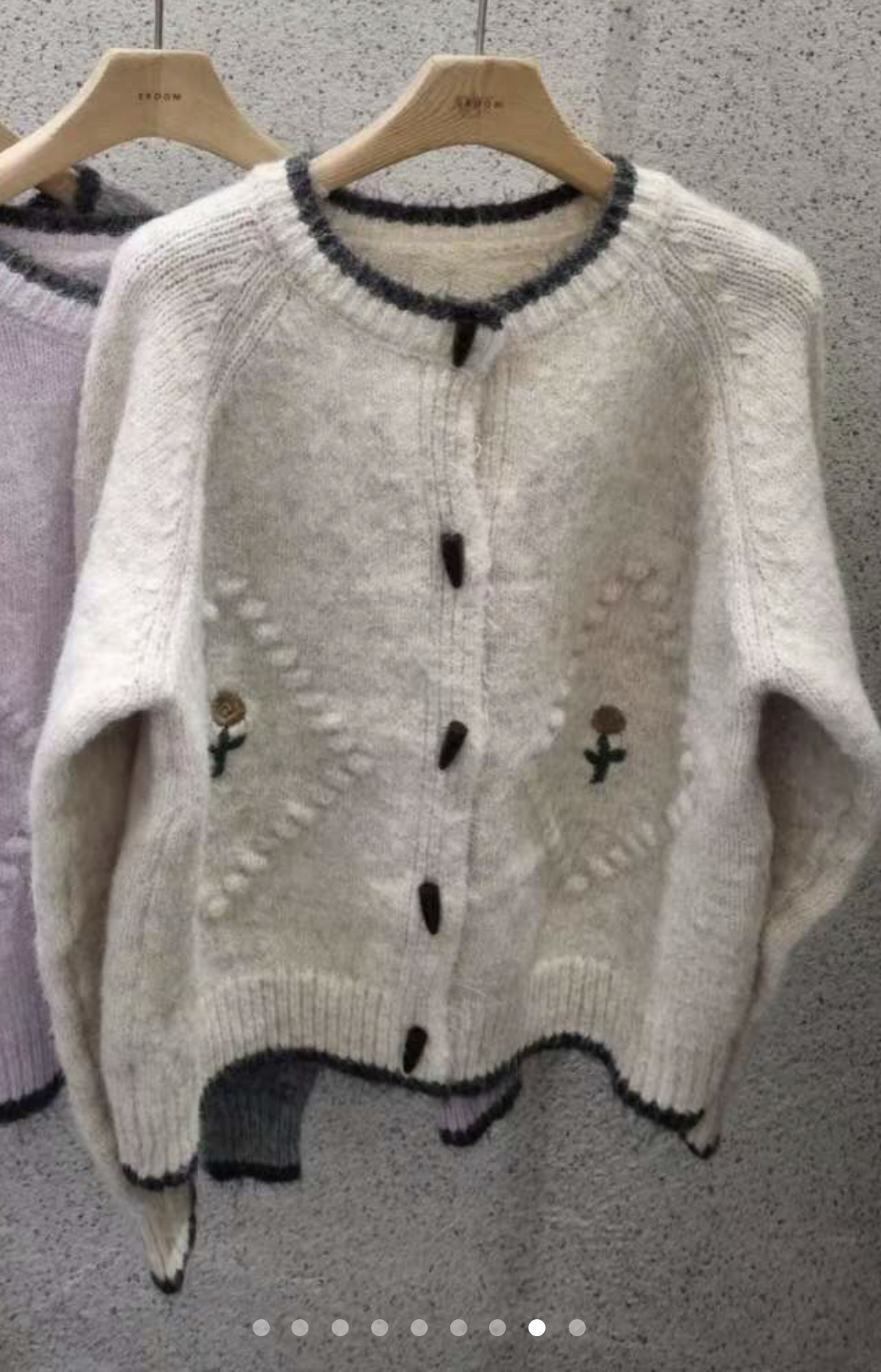 EROOM韓國直郵㊣女裝新款25秋冬職業人氣熱賣真品針織衫開衫EROOM針織衫圖色3