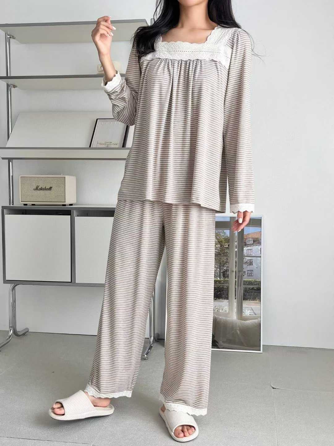 VICTORIA-P韓國代購㊣女士新品時尚推薦熱賣休閑25秋冬睡衣VICTORIA睡衣