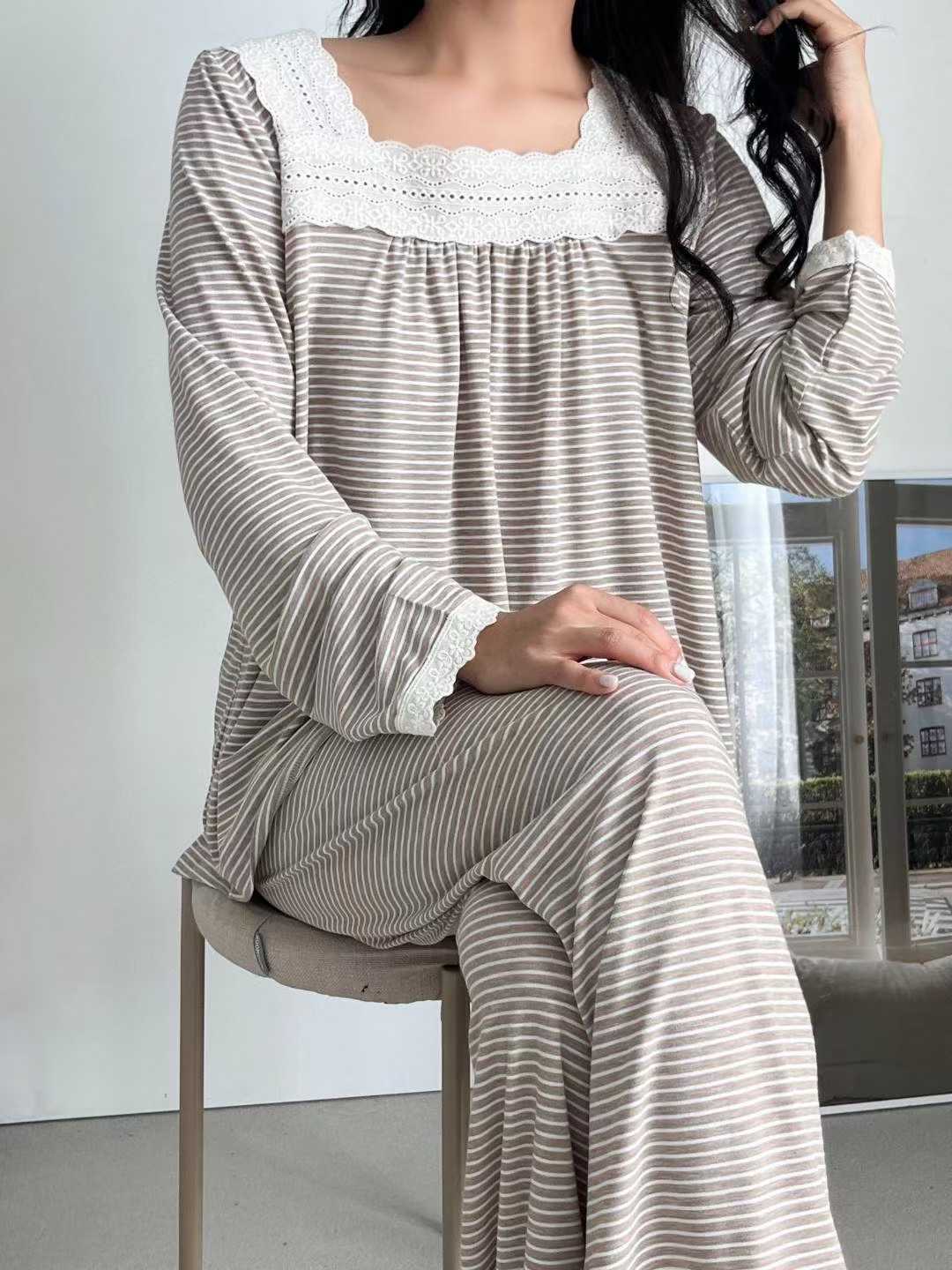 VICTORIA-P韓國代購㊣女士新品時尚推薦熱賣休閑25秋冬睡衣VICTORIA睡衣