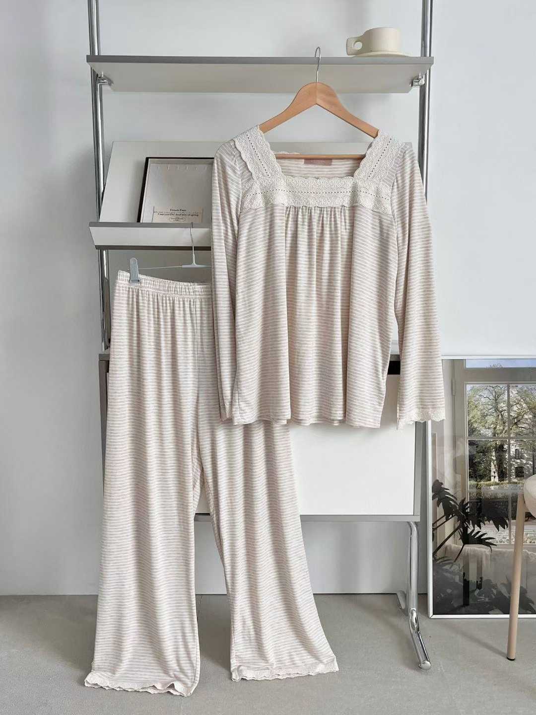 VICTORIA-P韓國代購㊣女士新品時尚推薦熱賣休閑25秋冬睡衣VICTORIA睡衣圖色1