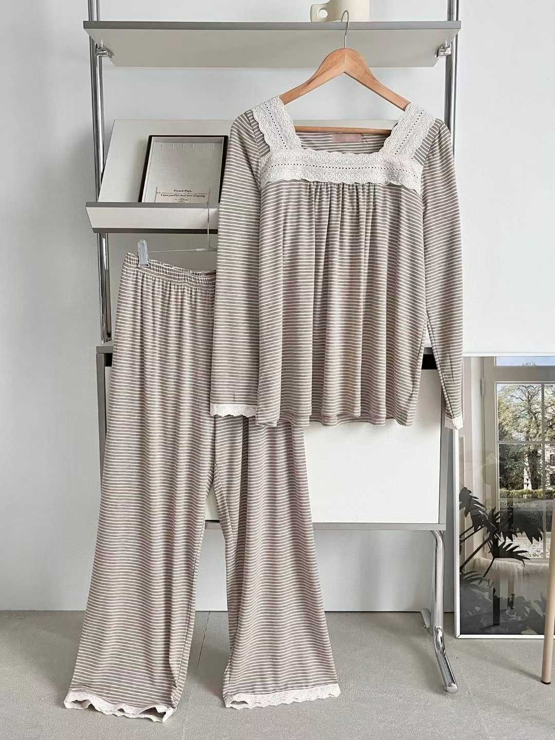 VICTORIA-P韓國代購㊣女士新品時尚推薦熱賣休閑25秋冬睡衣VICTORIA睡衣圖色2