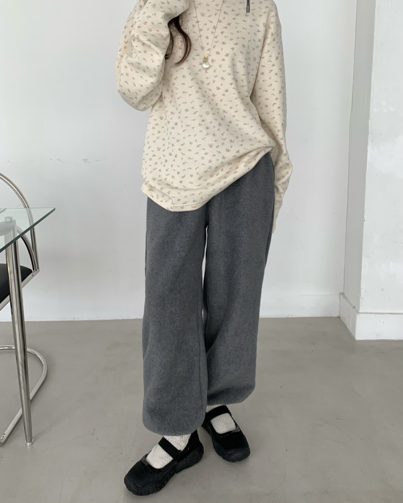 PEBBLE韓國代購㊣女士新品時尚真品熱賣推薦休閑褲羊毛雙層PEBBLE/LAYER休閑褲