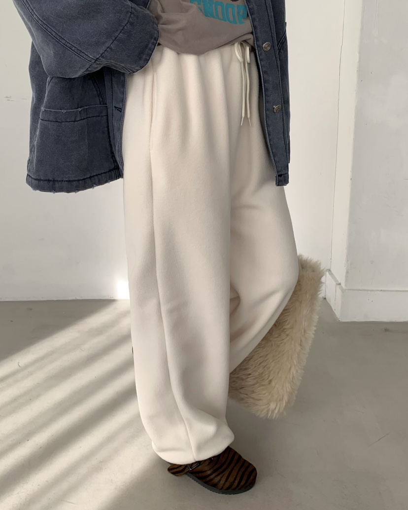 PEBBLE韓國代購㊣女士新品時尚真品熱賣推薦休閑褲羊毛雙層PEBBLE/LAYER休閑褲