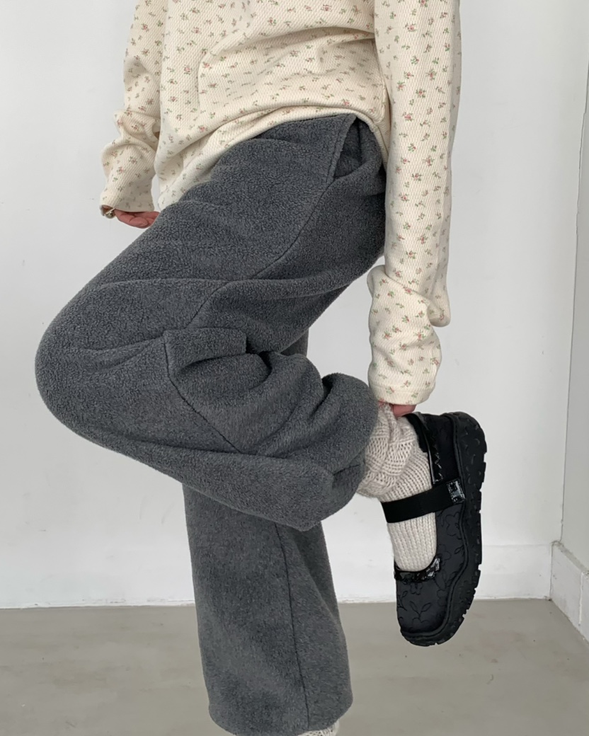 PEBBLE韓國代購㊣女士新品時尚真品熱賣推薦休閑褲羊毛雙層PEBBLE/LAYER休閑褲